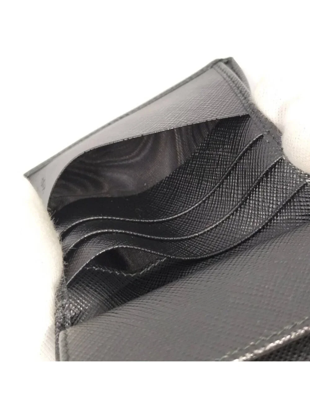 Prada Bifold Wallet Triangle Nylon Black
